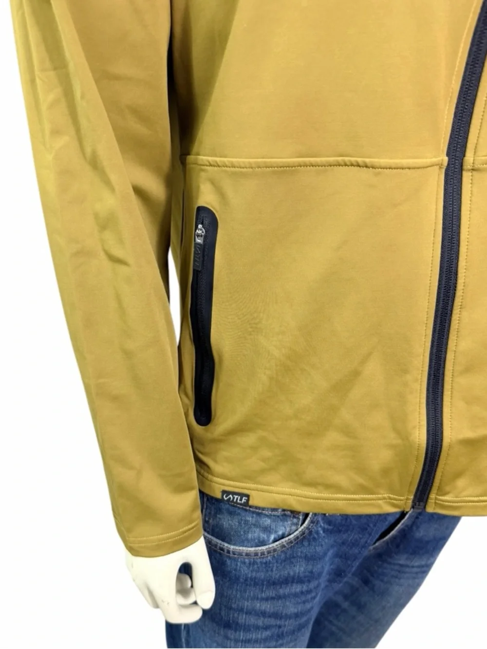 TLF Men’s Size Medium Infi-Dry Surge Training Long Sleeve Zip-Up Jacket Green